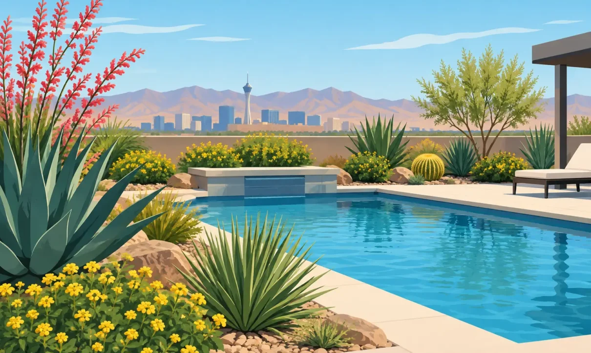 12 Best Drought Tolerant Pool Plants for Las Vegas