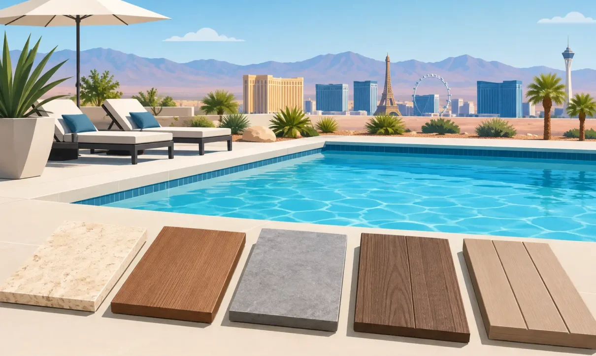 Best Pool Decking Materials for Las Vegas Homes