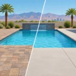 Pavers Versus Concrete Decking for Las Vegas Pools